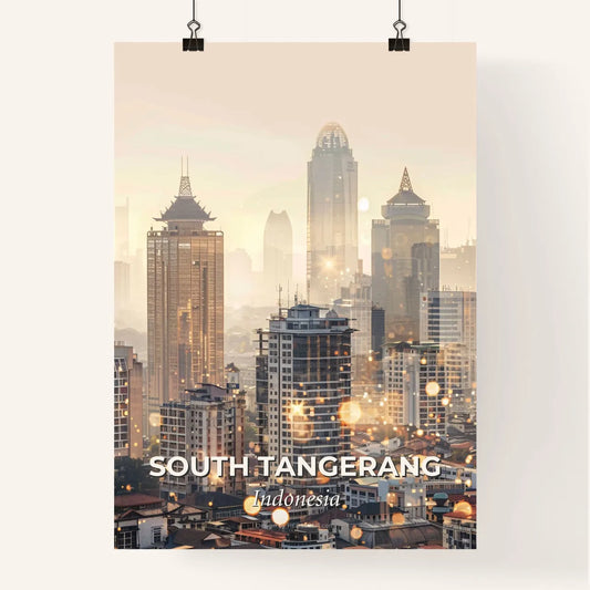 South Tangerang Double Exposure Skyline Poster Poster