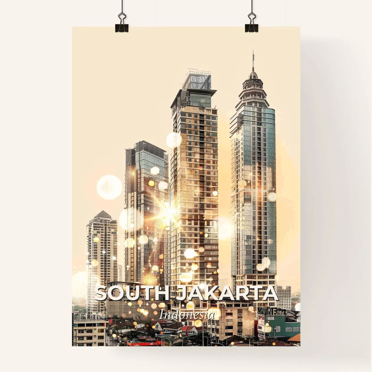 South Jakarta City Skyline Indonesia Poster Poster