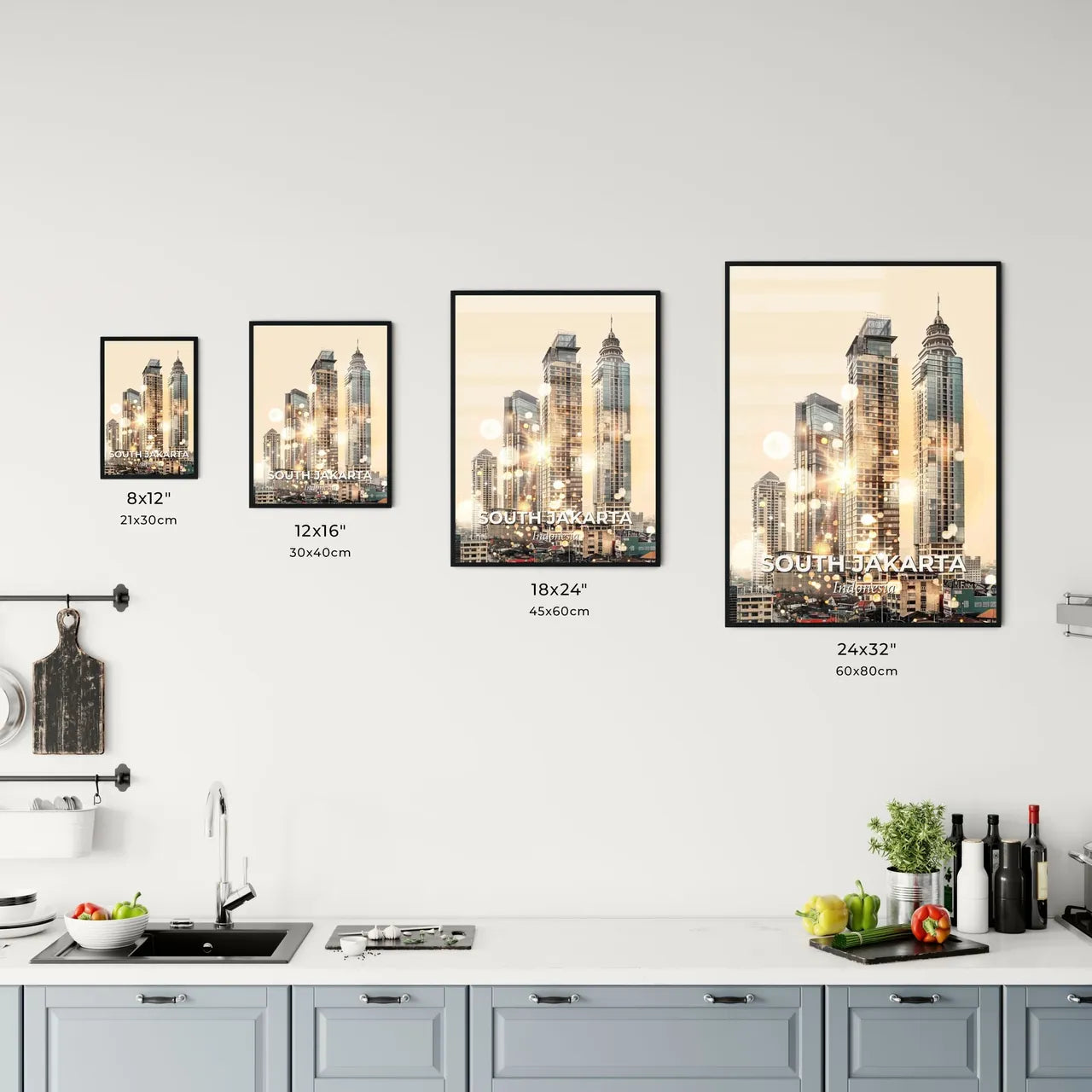 South Jakarta City Skyline Indonesia Poster Office Art