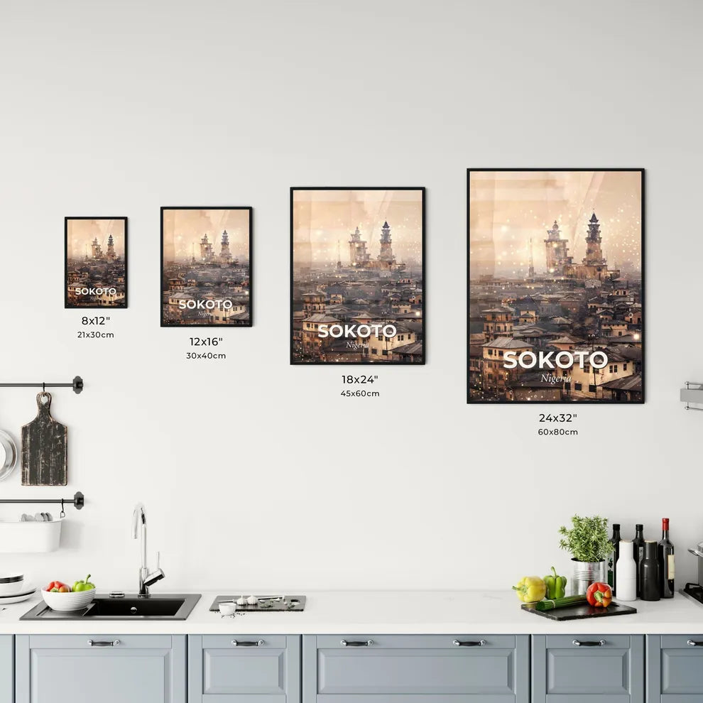 Sokoto Skyline Local Architecture Composite Poster Office Art