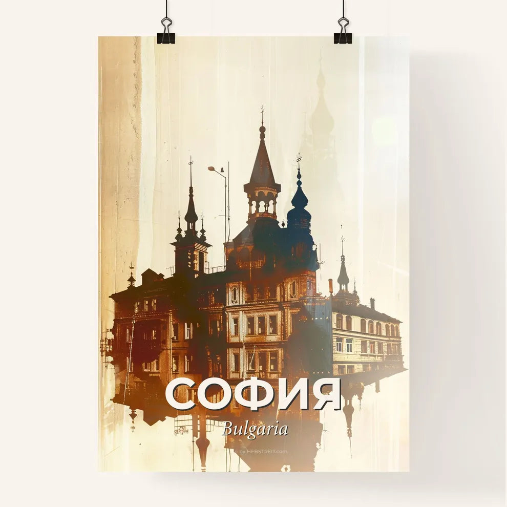 Sofia Skyline Composite Art Bright Beige Paper Poster Poster