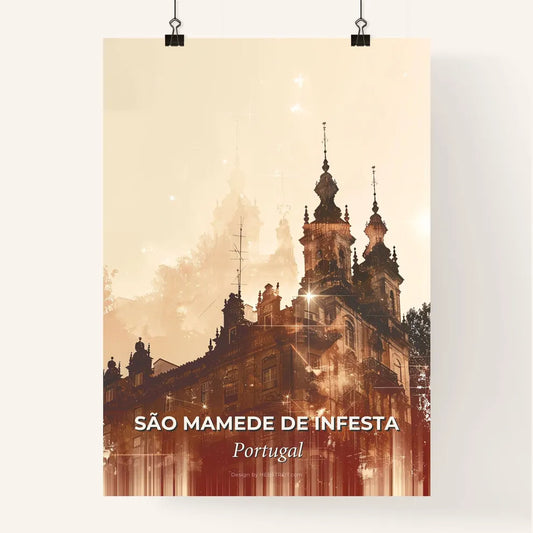 SÃ£o Mamede de Infesta City Skyline Composite Art Poster
