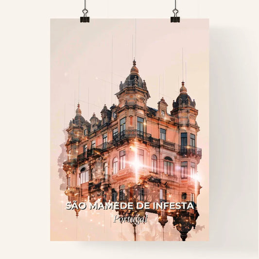 SÃ£o Mamede de Infesta Skyline Double Exposure Artwork Poster
