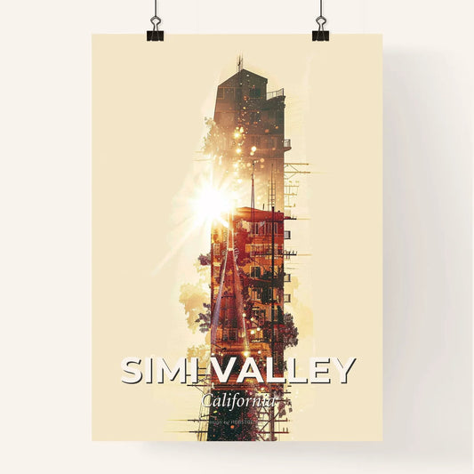 Simi Valley Skyline Glow Poster Poster