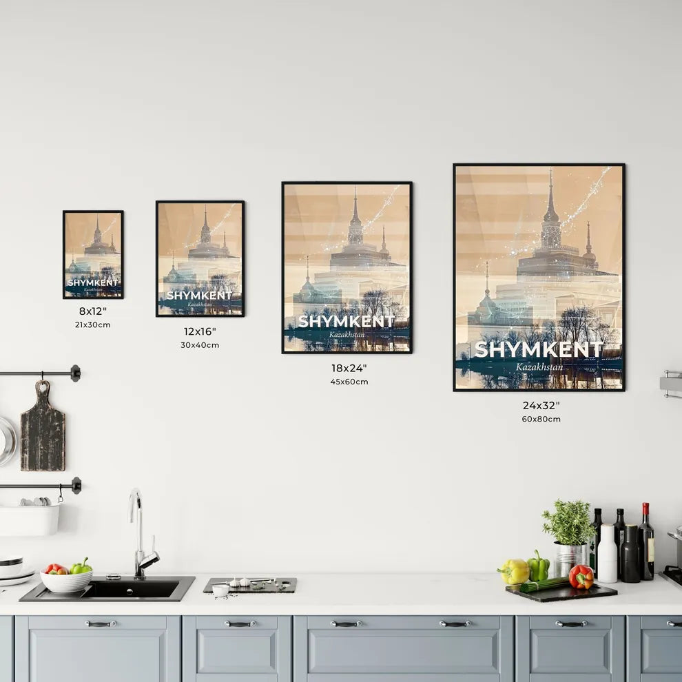 Shymkent Cityscape Composite Art Poster Office Art