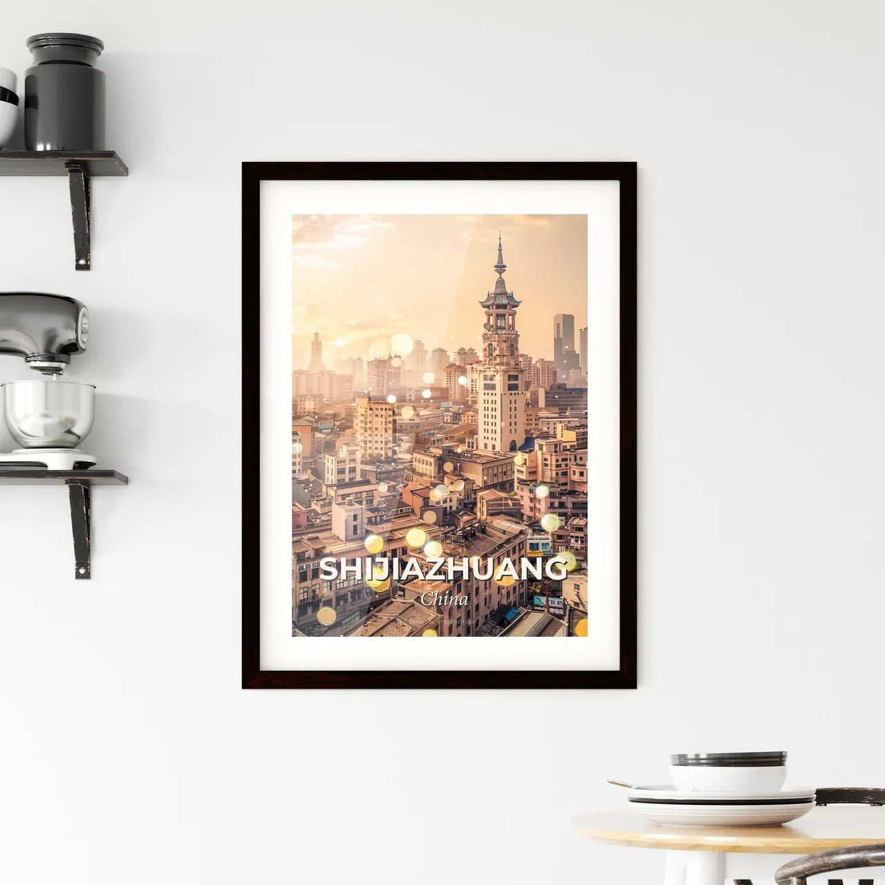 Shijiazhuang Skyline: A City of Light and Beauty Framed Print