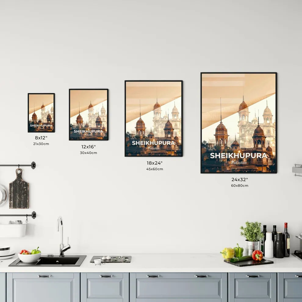 Sheikhupura: City Skyline Double Exposure Art Poster Office Art