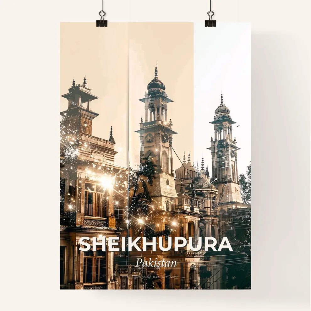 Sheikhupura Pakistan Skyline Art Poster Poster
