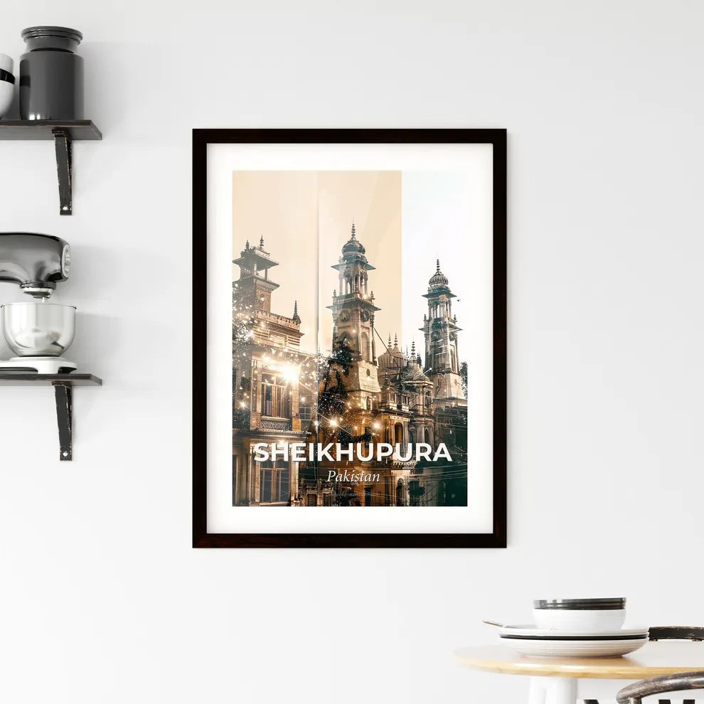 Sheikhupura Pakistan Skyline Art Poster Framed Print
