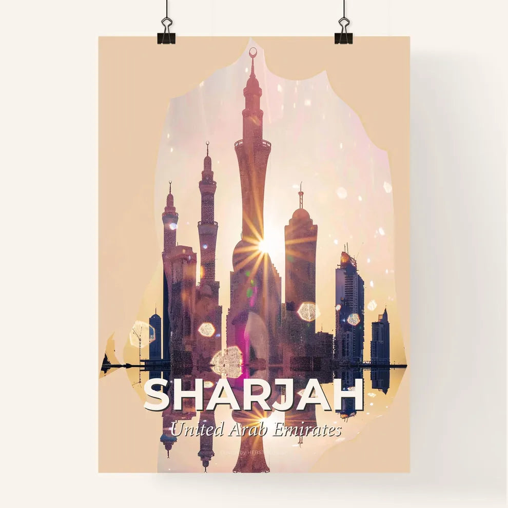 Sharjah Skyline Architecture Composite Art Poster Poster