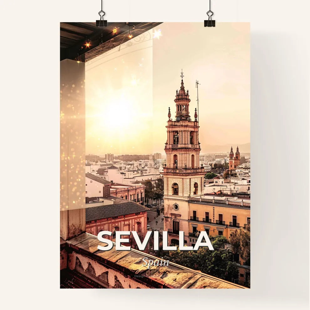 Sevilla City Skyline Art Poster Composite Poster