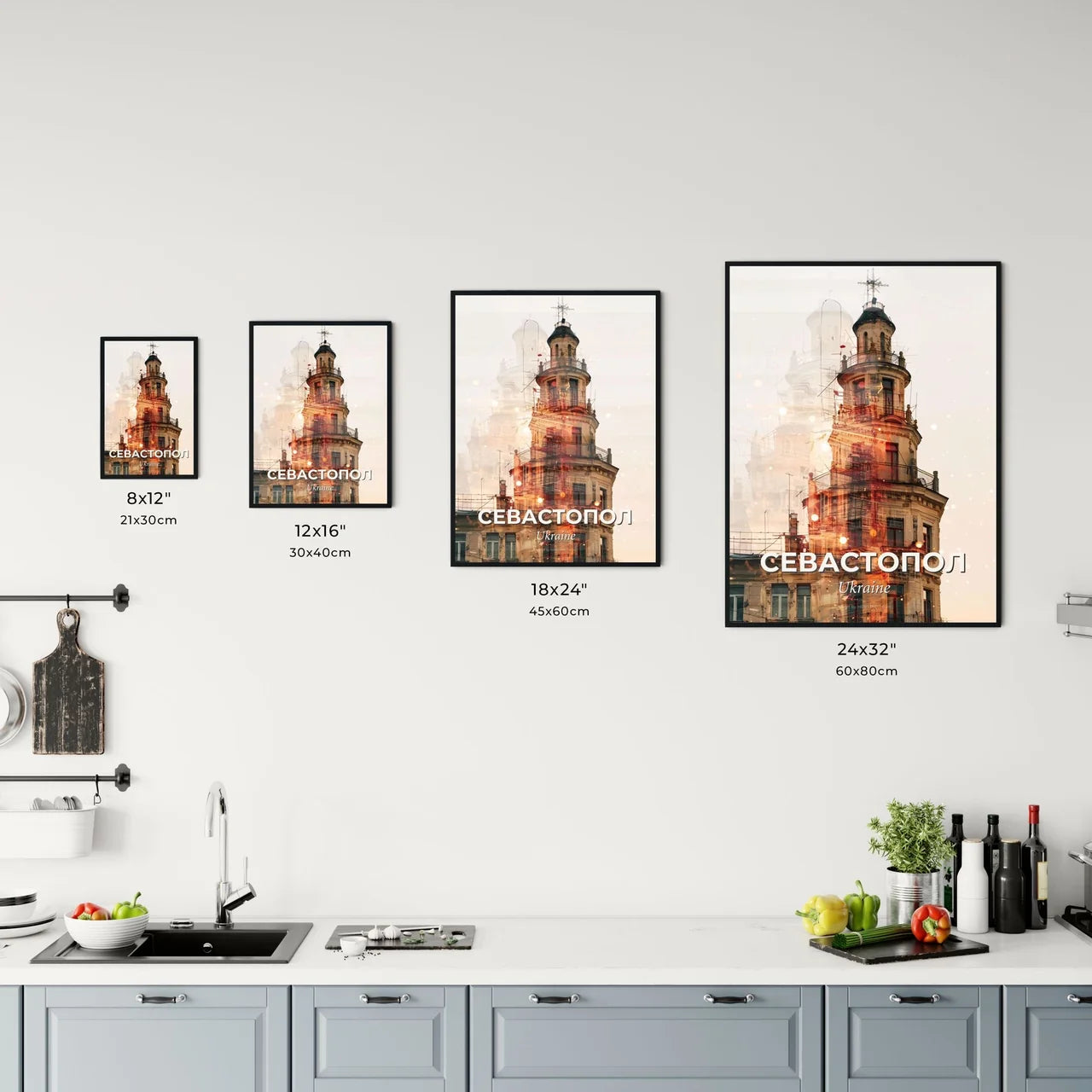 Sevastopol City Skyline Modern Poster Office Art