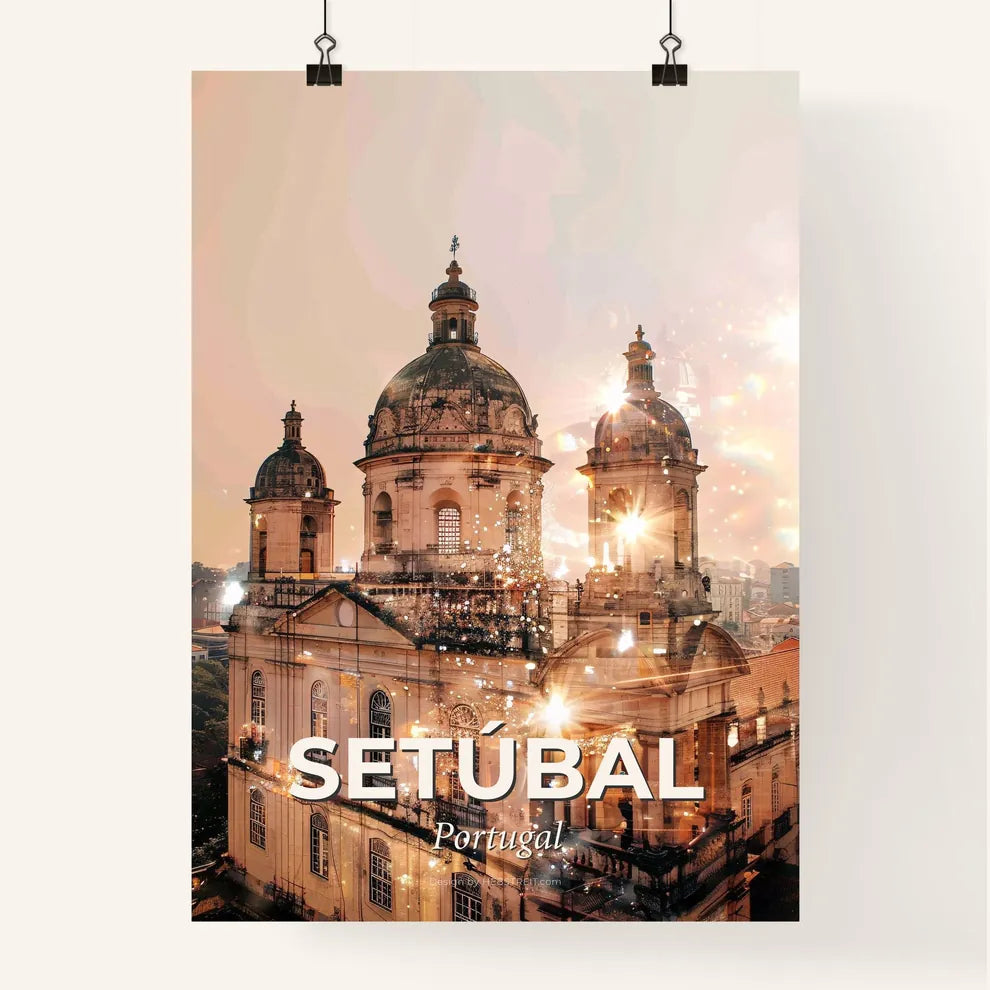 Setúbal Skyline Composite Art Bright Tapestry Poster