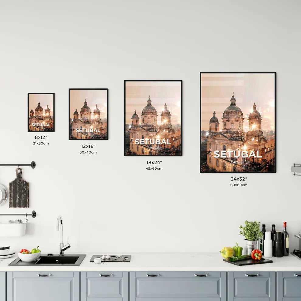 Setúbal Skyline Composite Art Bright Tapestry Office Art