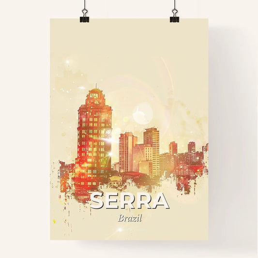 Serra, Brazil: City Skyline Composite Art Wonder Poster
