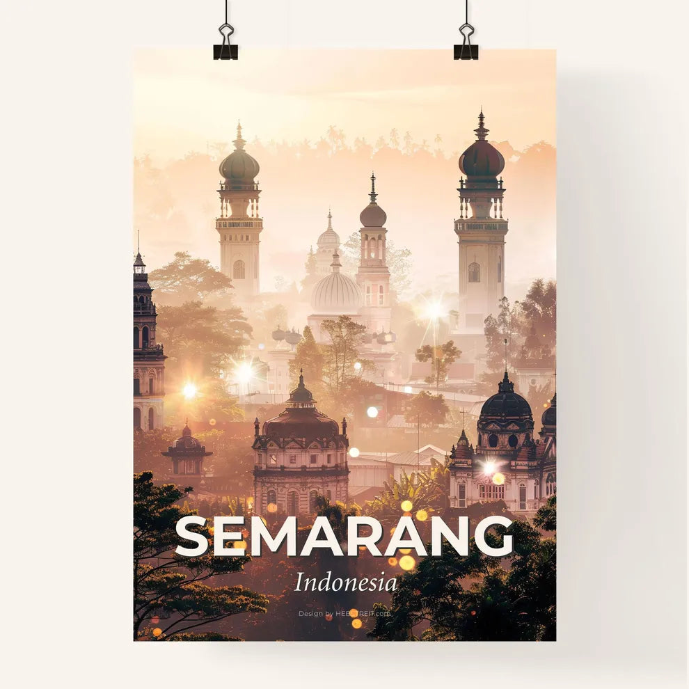 Semarang City Skyline Composite Poster Artwork Poster