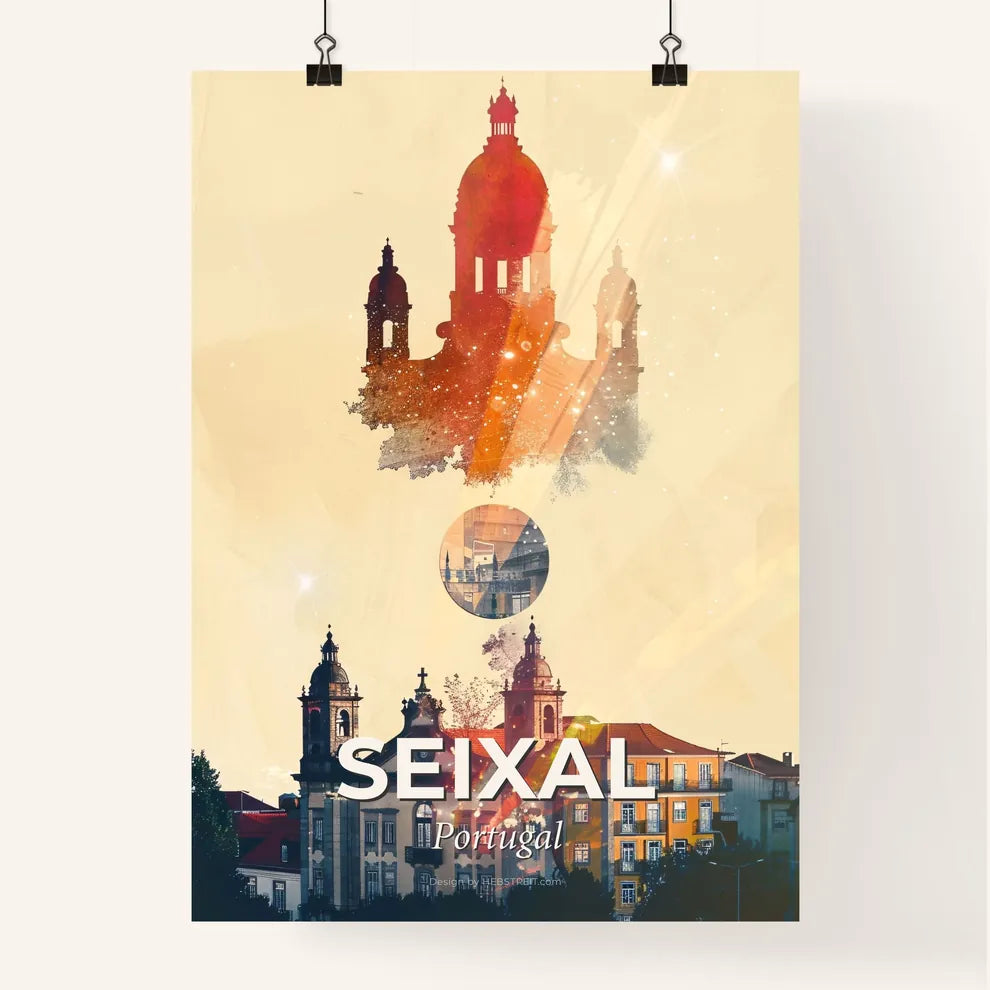 Seixal, Portugal Cityscape Artwork Poster
