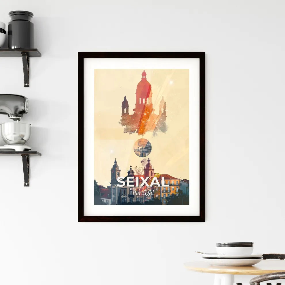 Seixal, Portugal Cityscape Artwork Framed Print