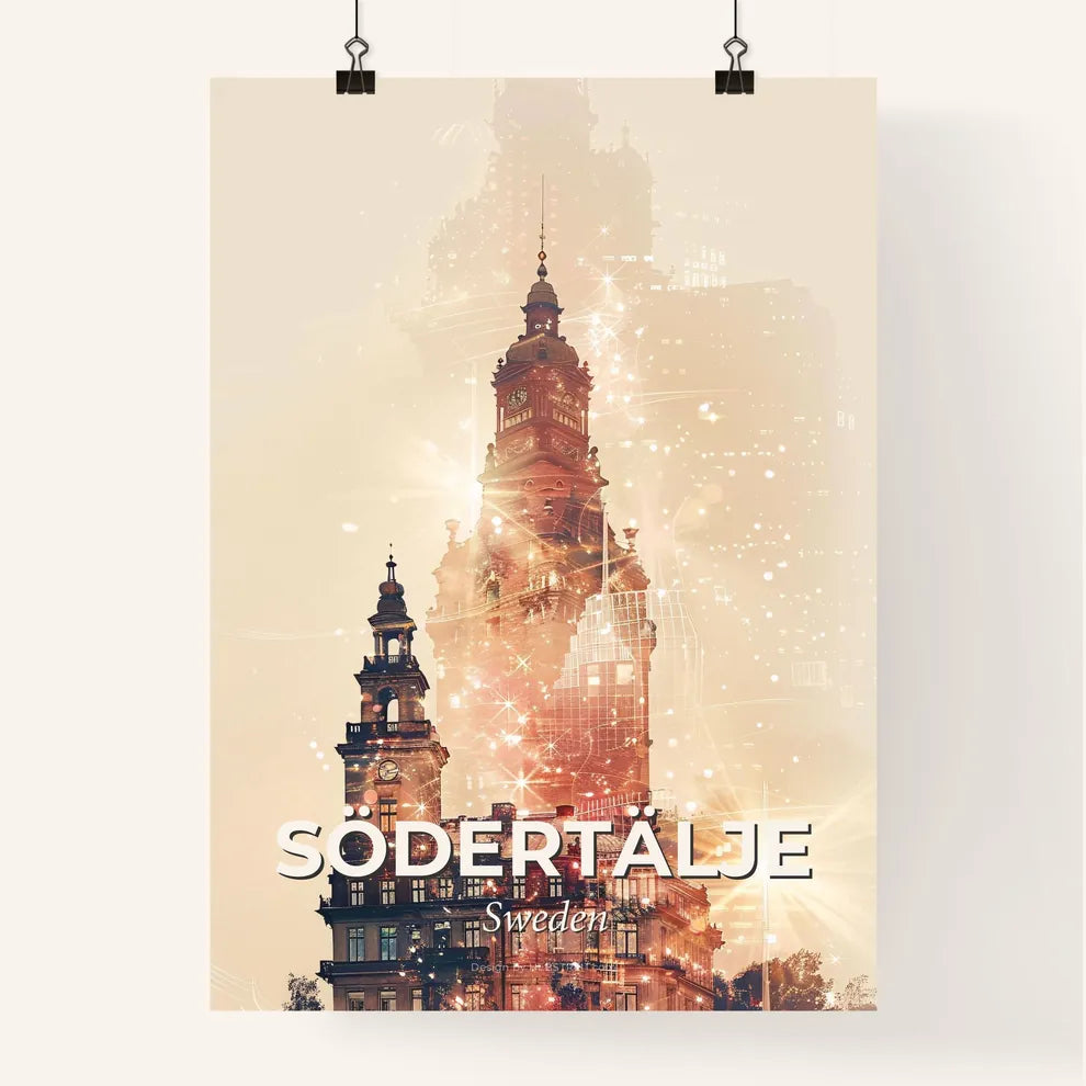 Sodertalje Sweden Skyline Art Poster Poster