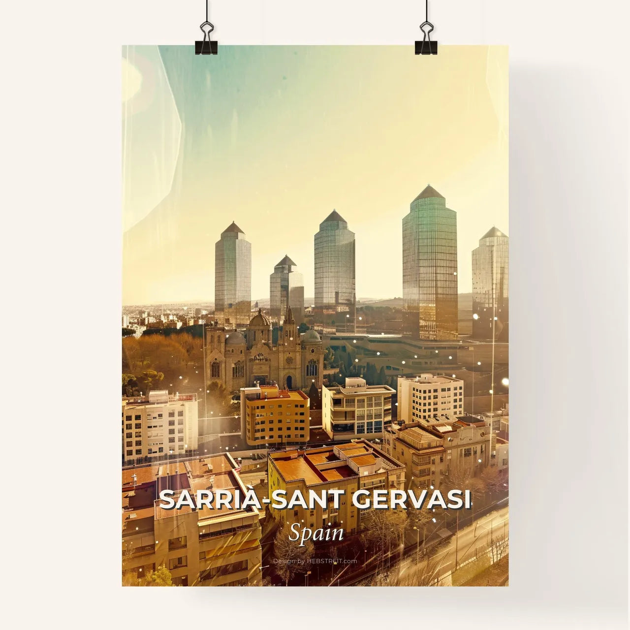 Catalonian Architectural Skyline Poster Poster