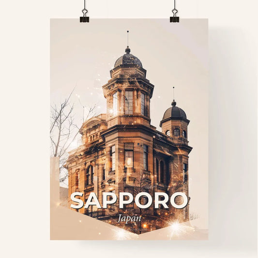 Sapporo Japan Double Exposure Skyline Poster Art Poster