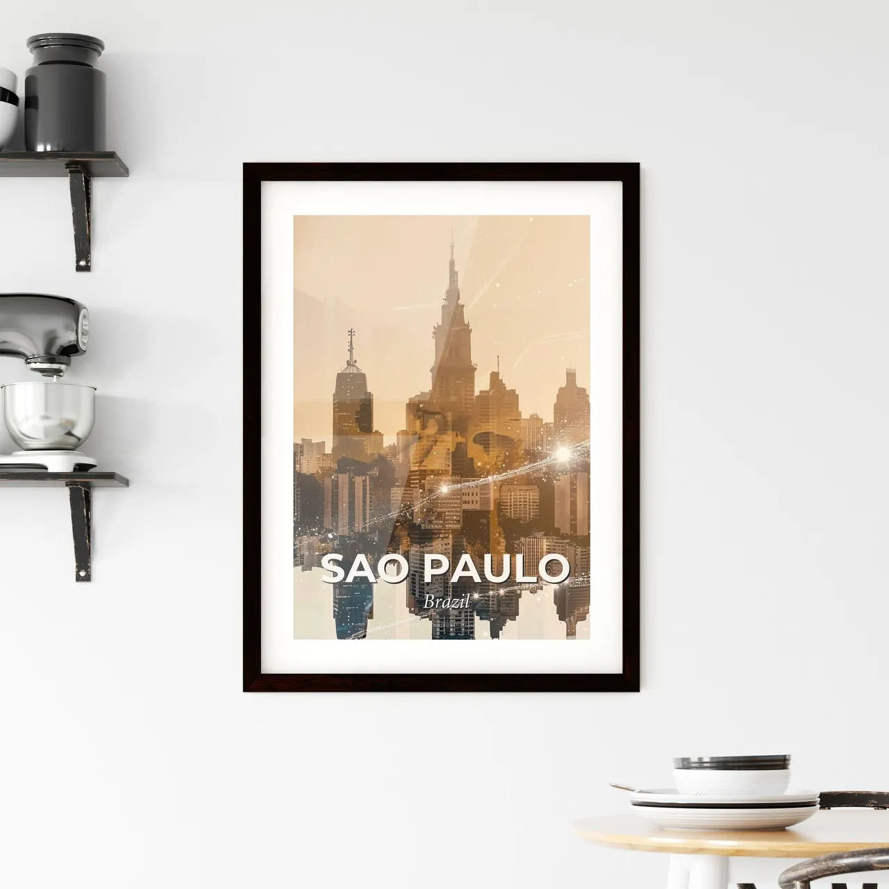 Sao Paulo City Symphony: Iconic Skyline Art Framed Print