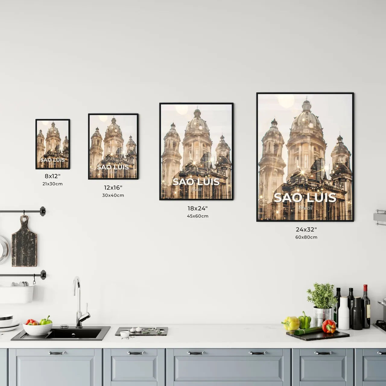 Sao Luis City Skyline Composite Poster Office Art