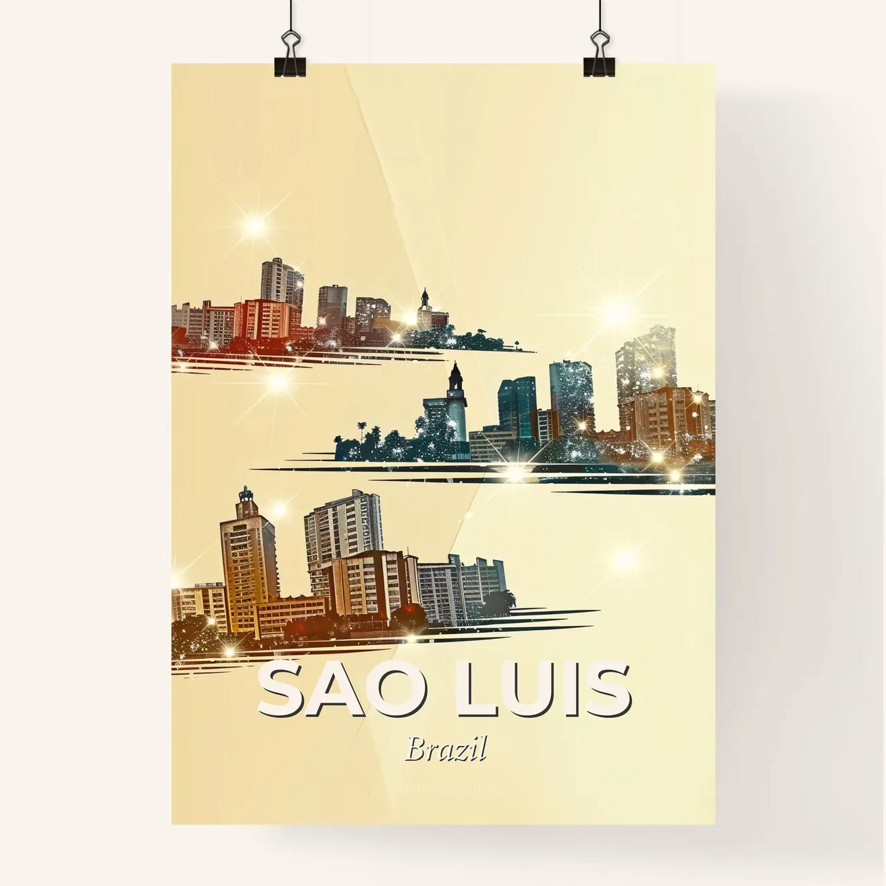 Sao Luis: Vibrant Skyline and Architecture Tapestry Poster