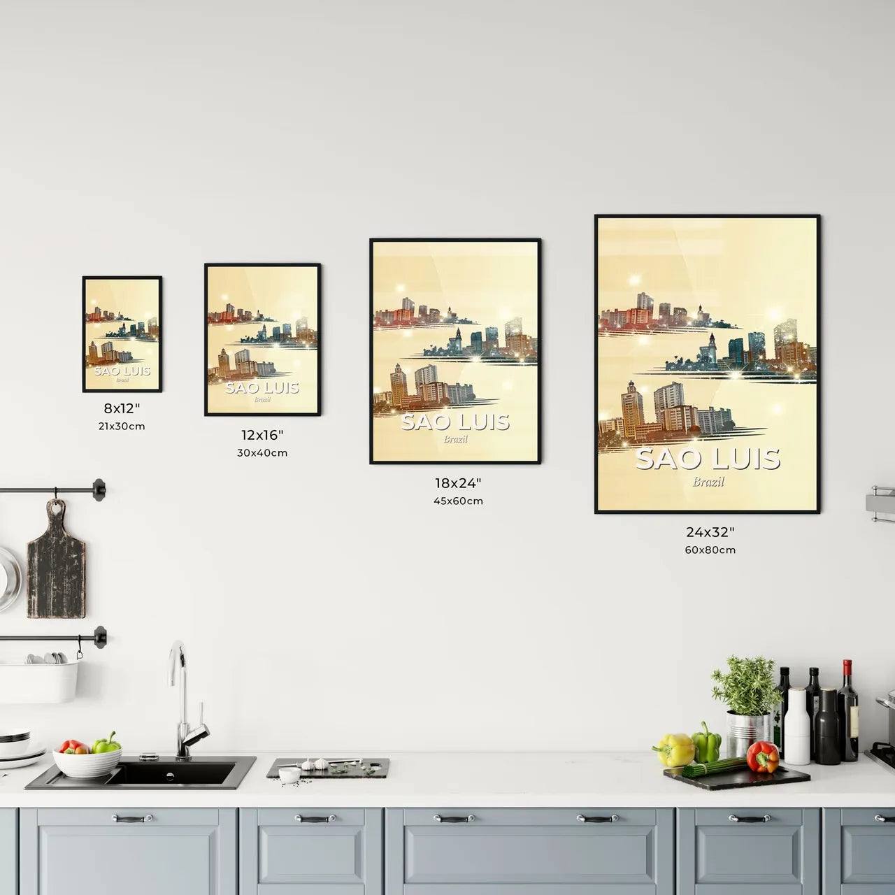 Sao Luis: Vibrant Skyline and Architecture Tapestry Office Art