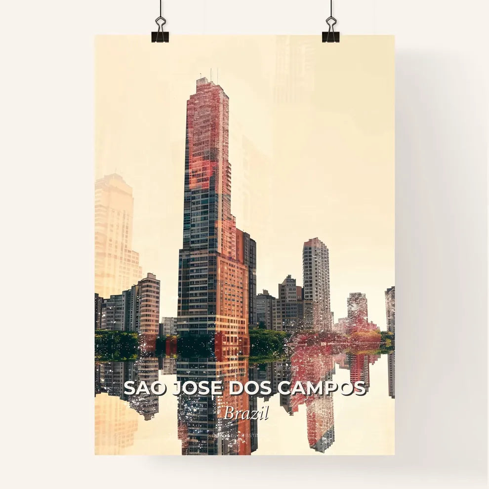 Sao Jose Skyline Art City Arch Poster