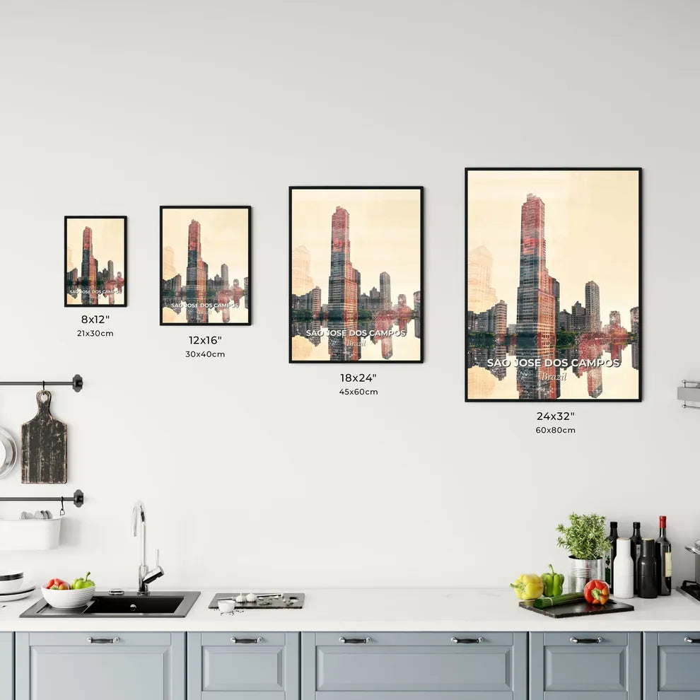 Sao Jose Skyline Art City Arch Office Art