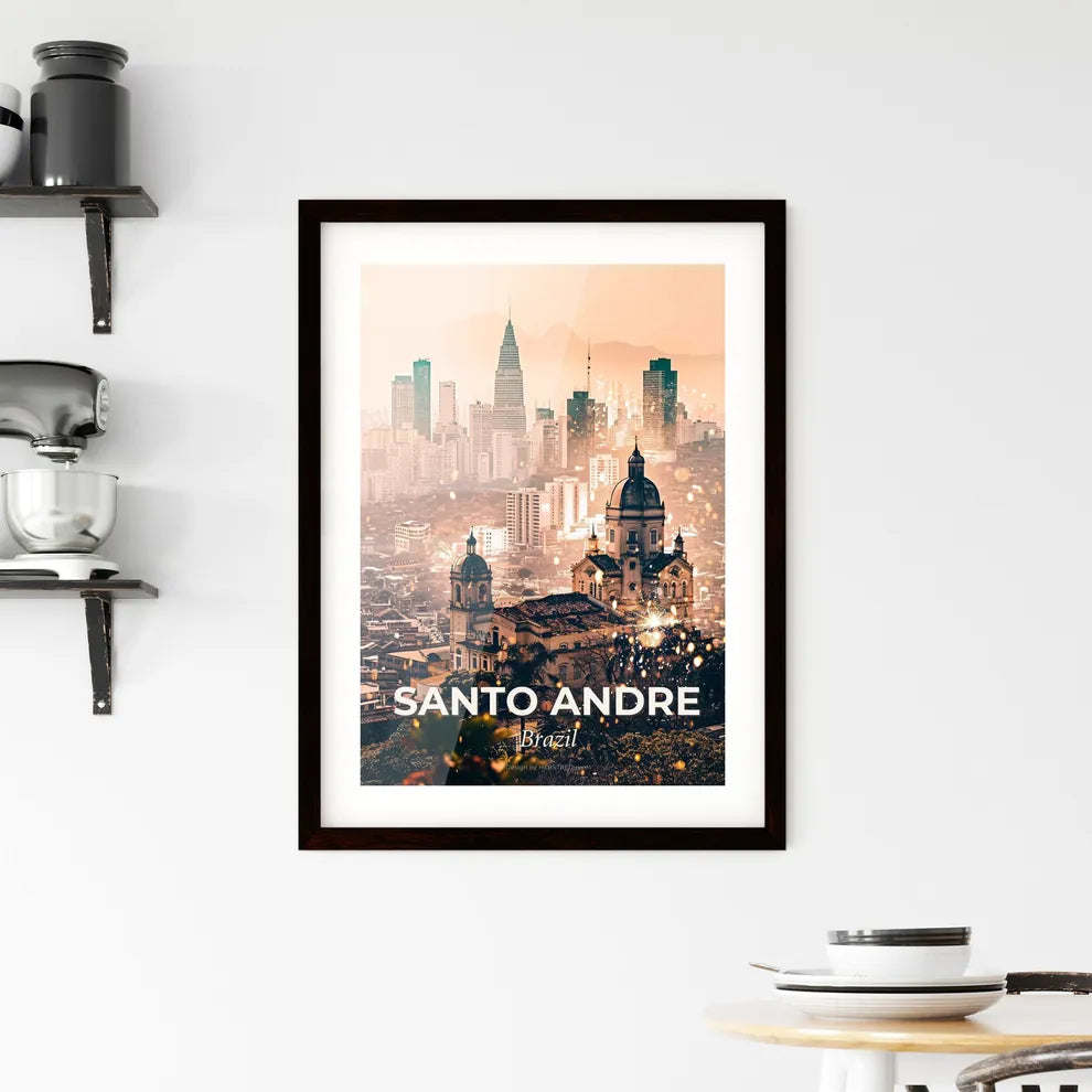 Santo Andre Skyline Cityscape Canvas Art Framed Print