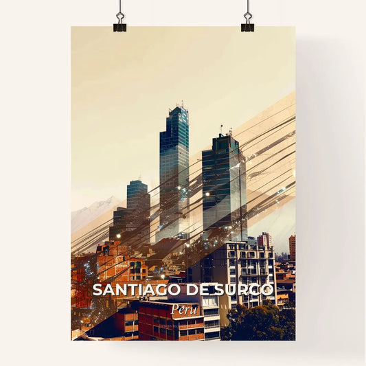 Santiago de Surco: City Skyline Double Exposure Poster