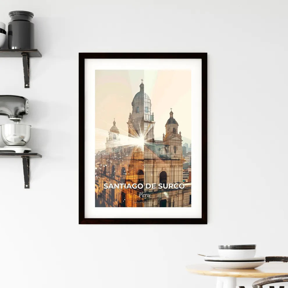 Santiago de Surco Skyline Cityscape Print Framed Print