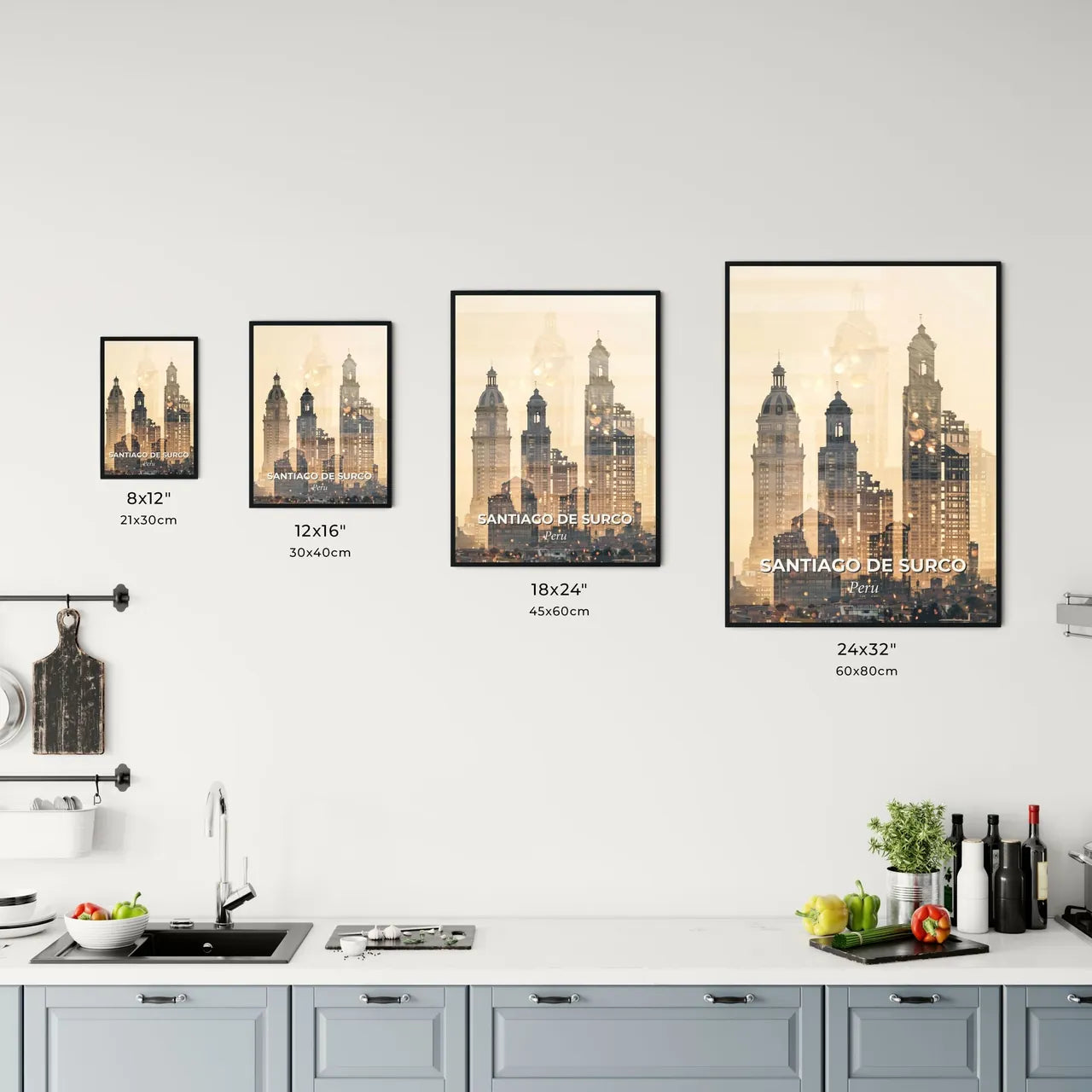 Santiago de Surco City Skyline Poster of Dreams Office Art
