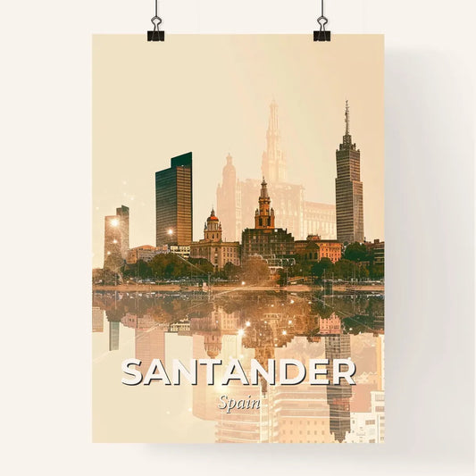 Santander Skyline Composite Art Poster Poster