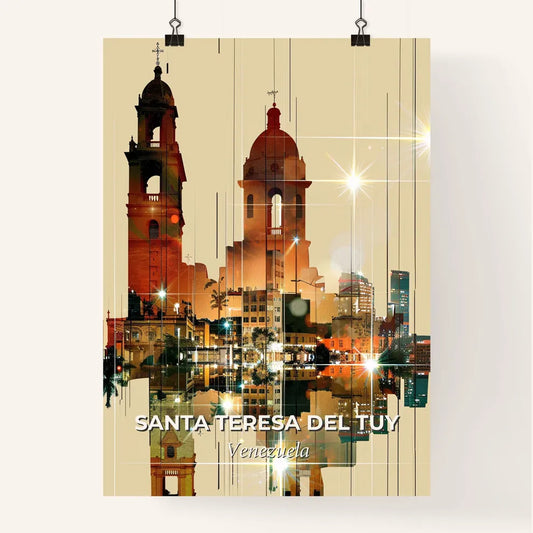 Santa Teresa del Tuy City Skyline Artsy Poster Poster