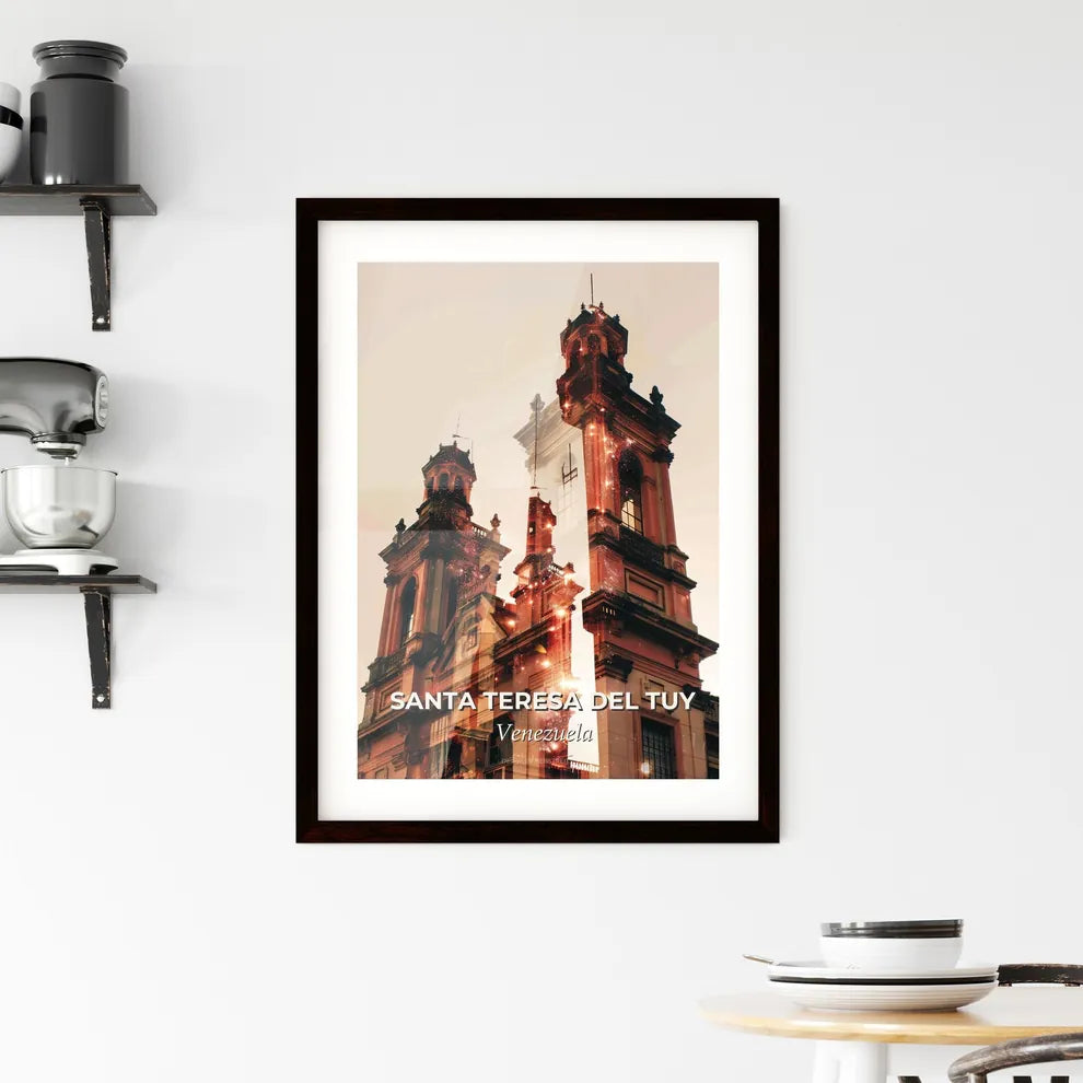 Santa Teresa del Tuy Skyline Composite Art Print Framed Print