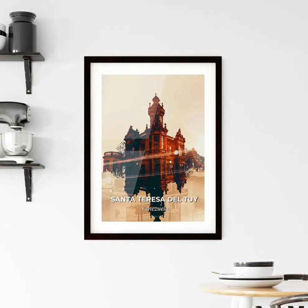 Santa Teresa Skyline Urban Sparkle Delight Framed Print
