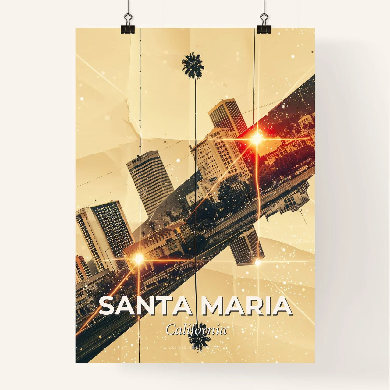 Santa Maria Skyline City Art Poster Poster