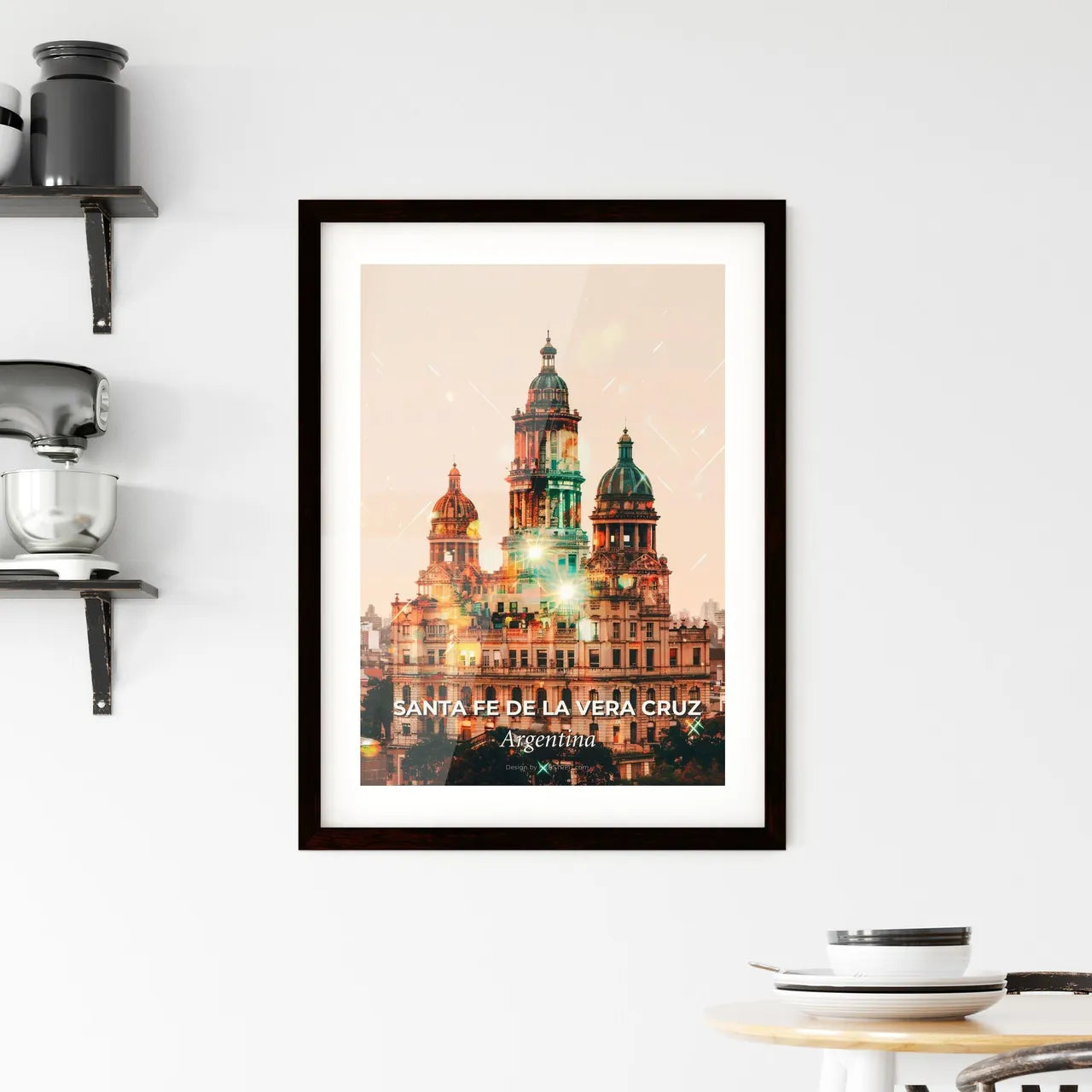 Santa Fe Skyline Composite Art Framed Print