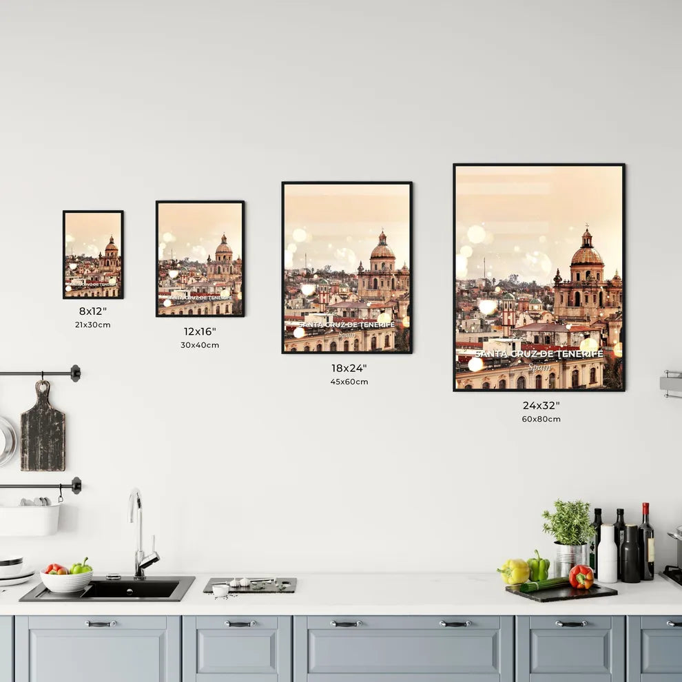 Santa Cruz Skyline Art with Local Icons Office Art