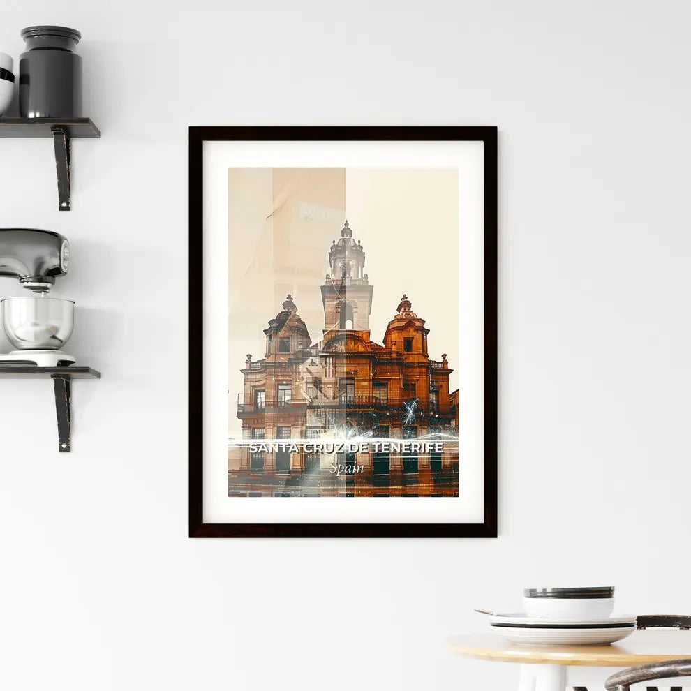 Santa Cruz de Tenerife City Lights Panorama Framed Print