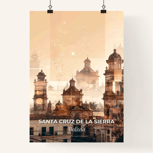 Santa Cruz Art Deco Cityscape Poster Poster