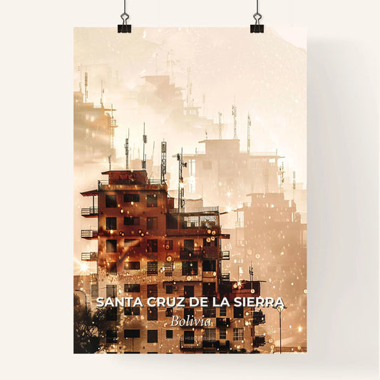 Santa Cruz de la Sierra Urban Silhouette Art Poster