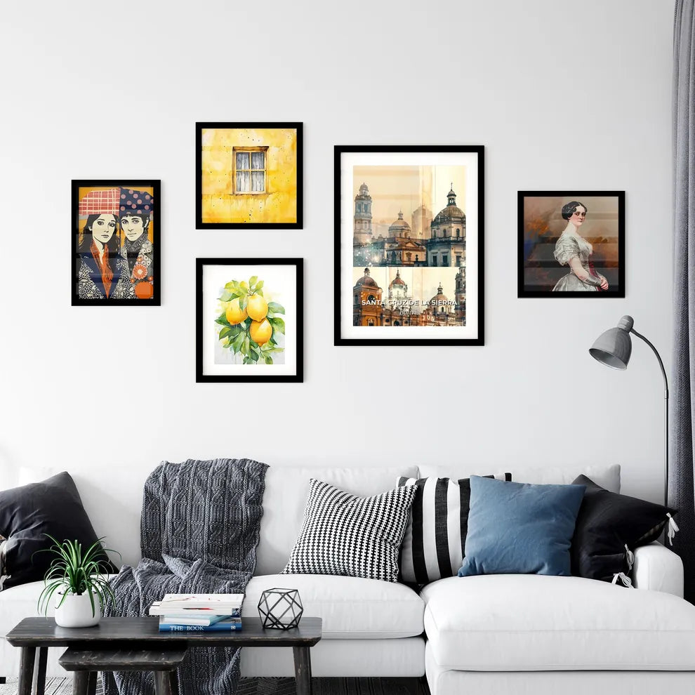 Santa Cruz de la Sierra: City Skyline and Icons Poster Wall Art
