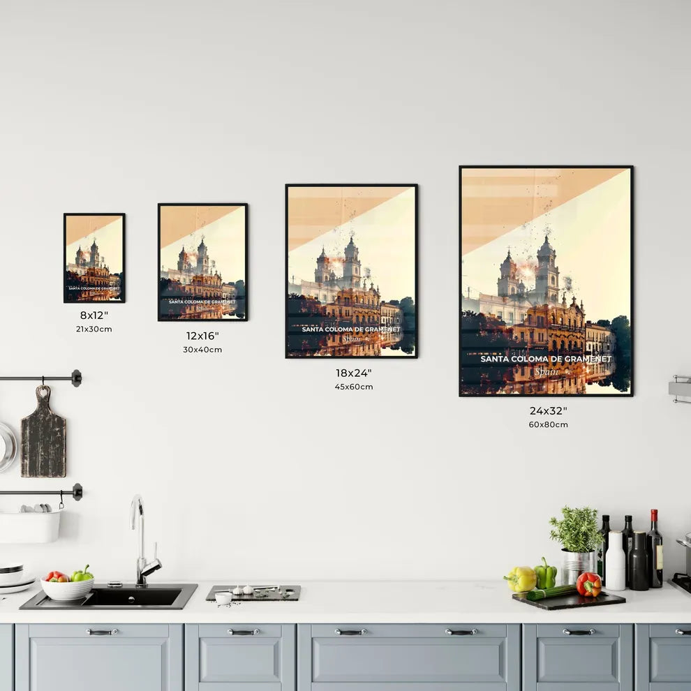 Santa Coloma de Gramenet Sky Composite Office Art