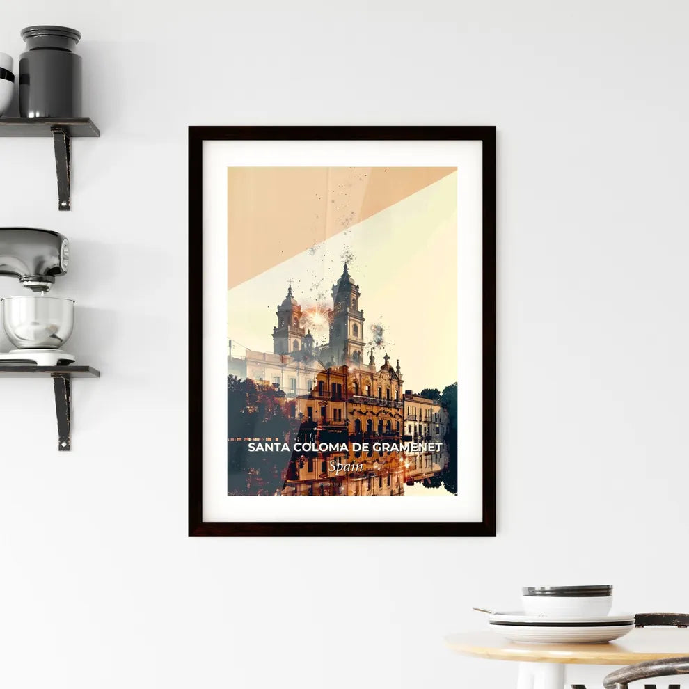 Santa Coloma de Gramenet Sky Composite Framed Print