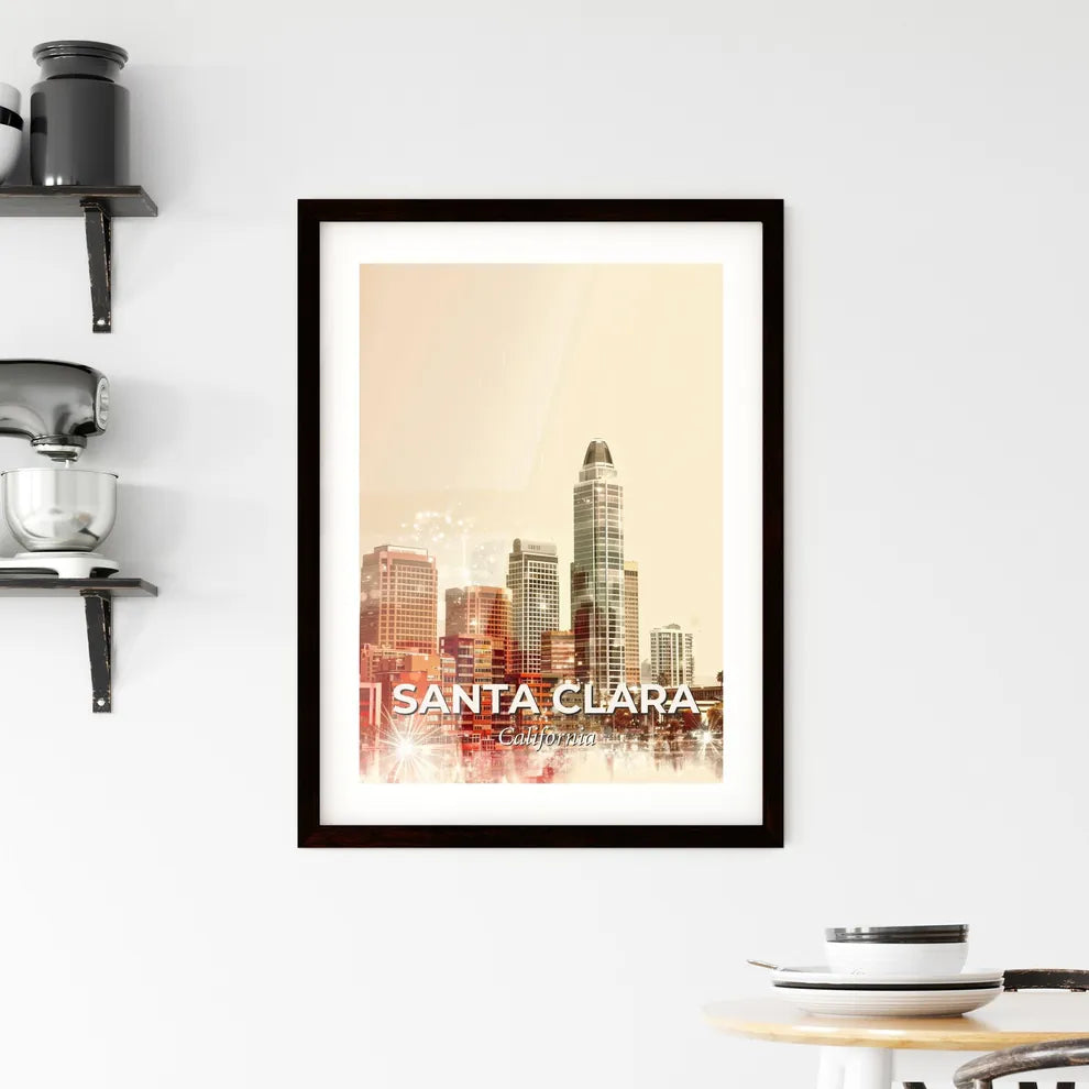 Santa Clara Cityscape Art: Skyline and Architecture Composite Framed Print
