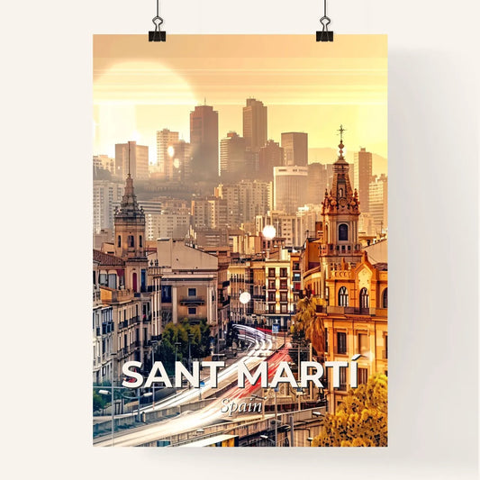 Sant Marti Double Exposure Skylines To Light Up Your Wall Poster